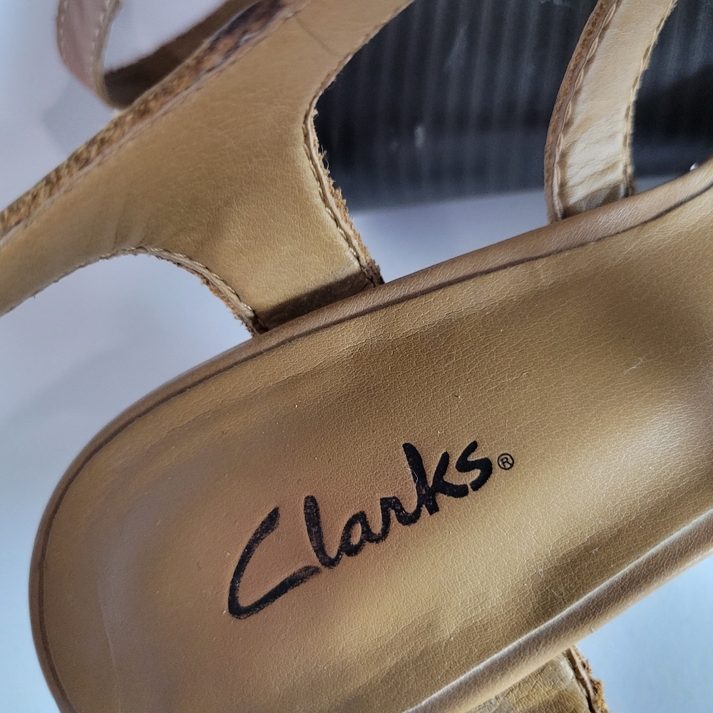 Clarks block heel sandals